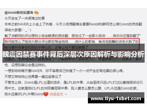 魏震因禁赛事件背后深层次原因解析与影响分析